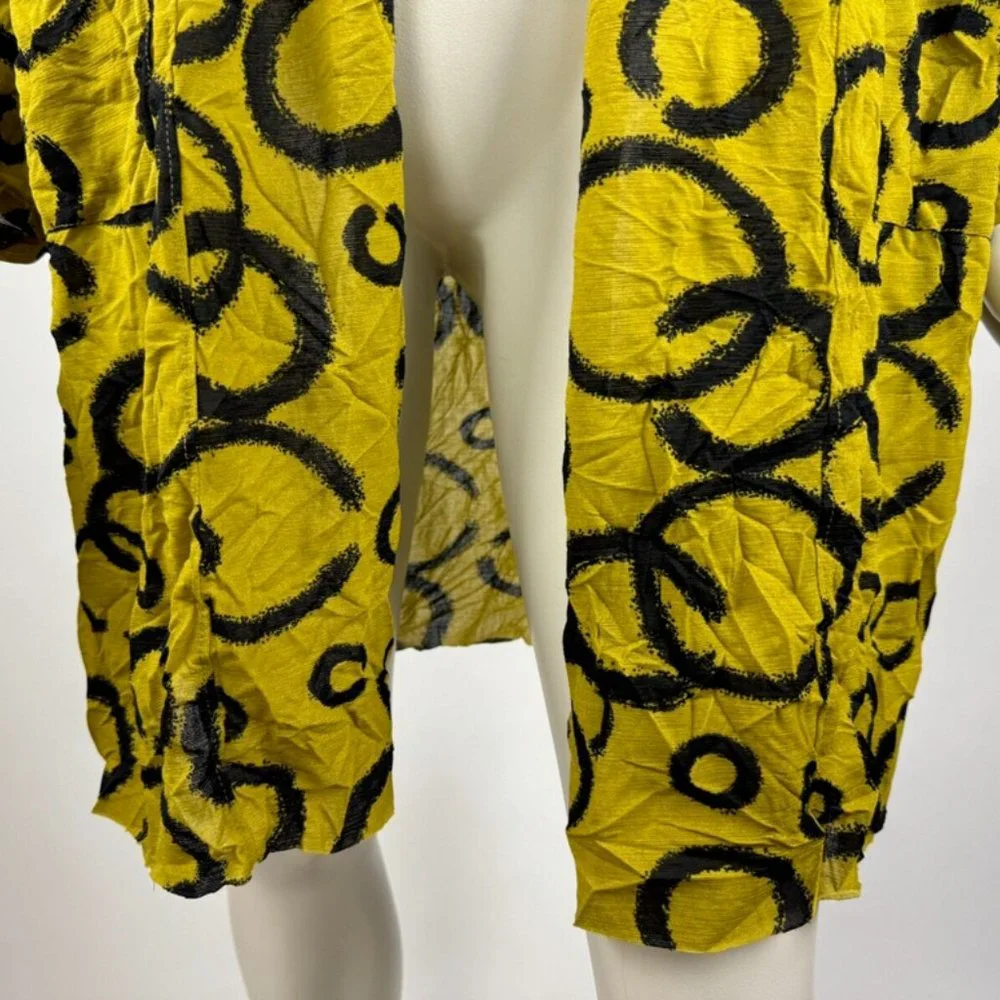 Chalet Crinkle Open Front Cardigan Women‎ XS EUC Long Sleeve Pockets Lightweight